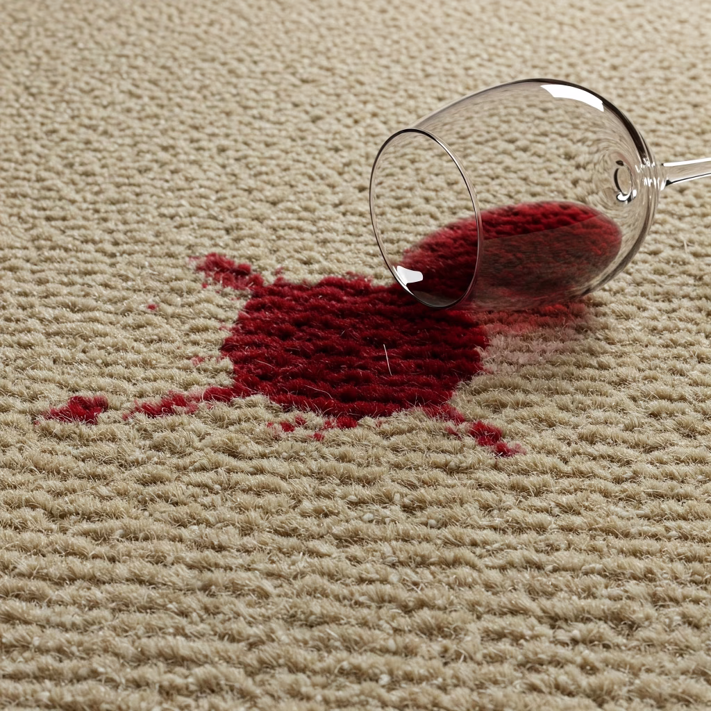 plama z czerwonego wina